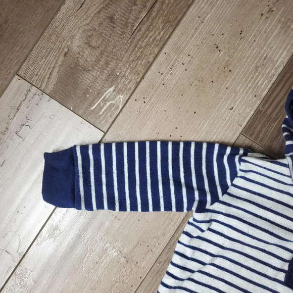 Carter's Blue and White Striped Animal Ear Hooded Onesie Size 9M NWOT - Picture 10 of 10